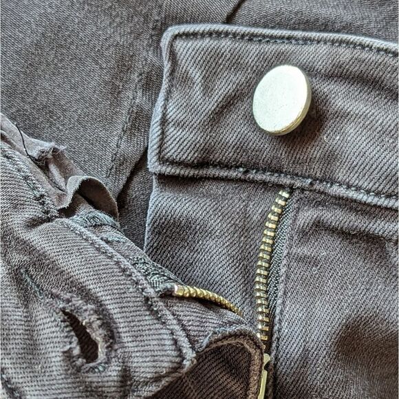 Everlane Wide Leg Crop Pant Washed Black High Rise Stretch Jeans Plus Sz 4 - Picture 11 of 13